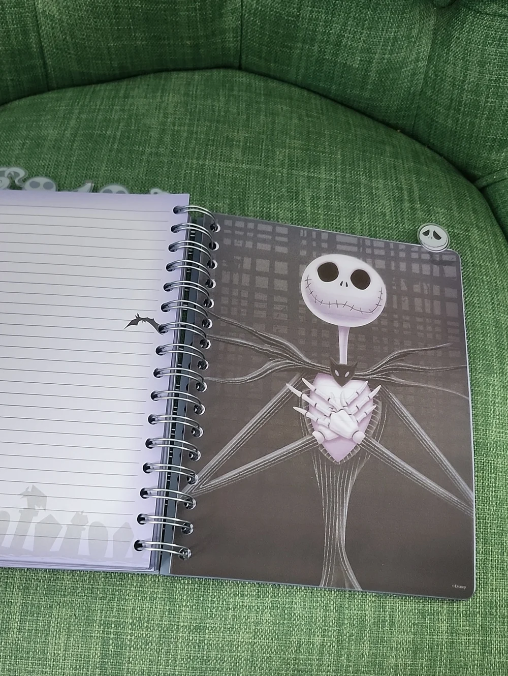 Purple Jack Skellington Spiral Notebook